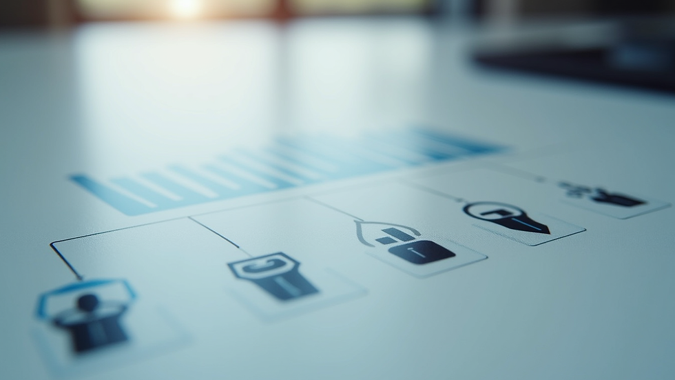 Close-up view of a digital interface with clean whitespace and simple icons