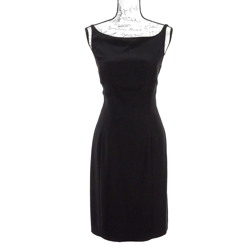 1720-Jeunesse Spaghetti Strap Black Dress