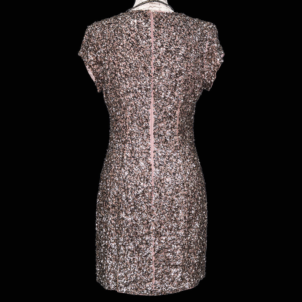 Thumbnail: 243-TAUPE SEQUIN MINI COCKTAIL DRESS