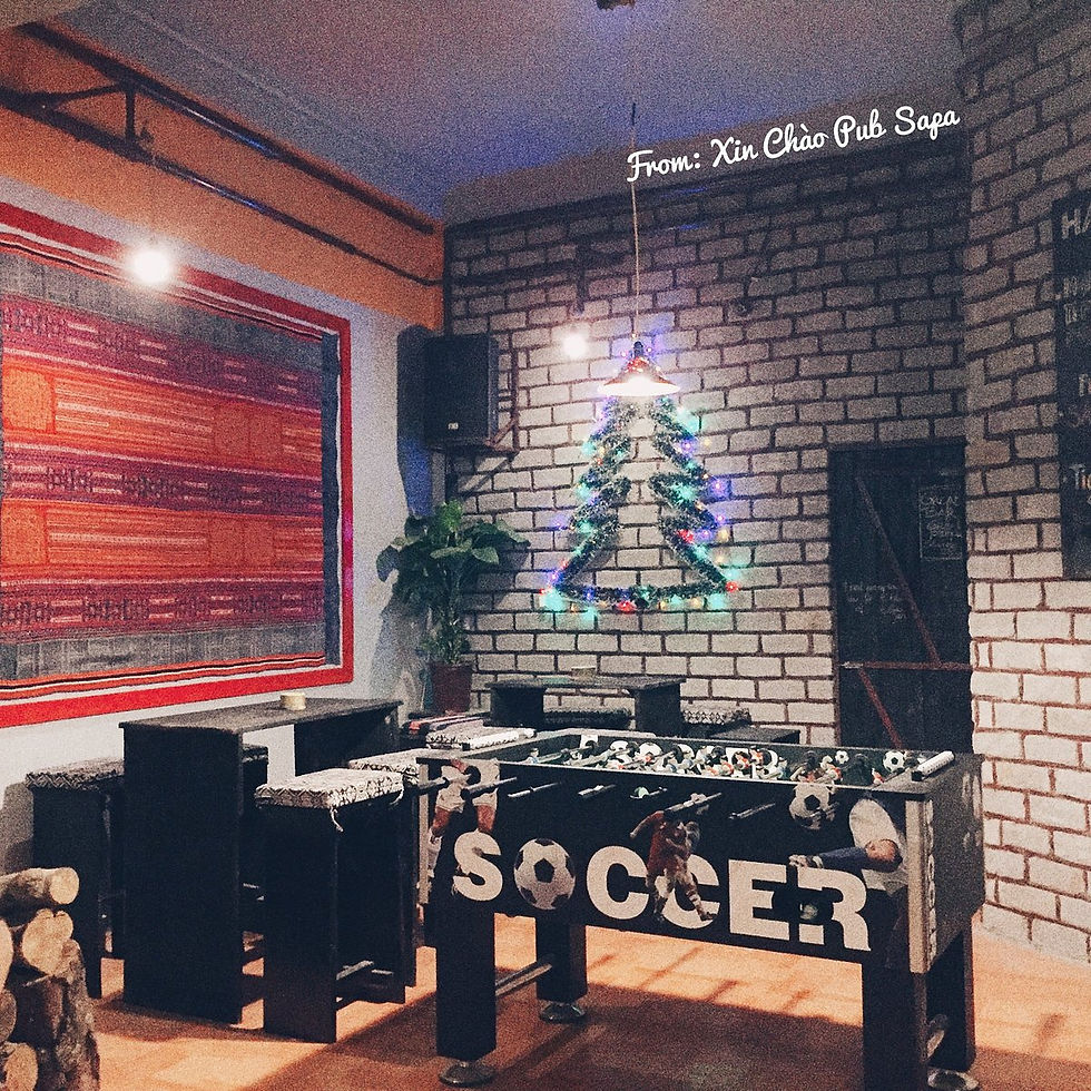 Foosball zone in a Sapa's pub - FlySapa Paragliding Blog
