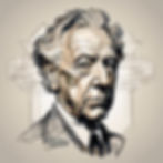 Architect Frank Lloyd Wright portrait of his face