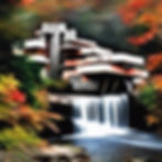 Falling water designed by Architect Frank Lloyd Wright