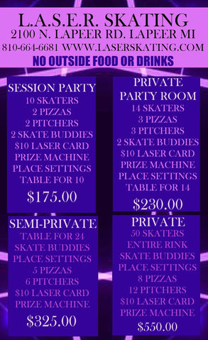 L.A.S.E.R. Skating Center | Party Packages