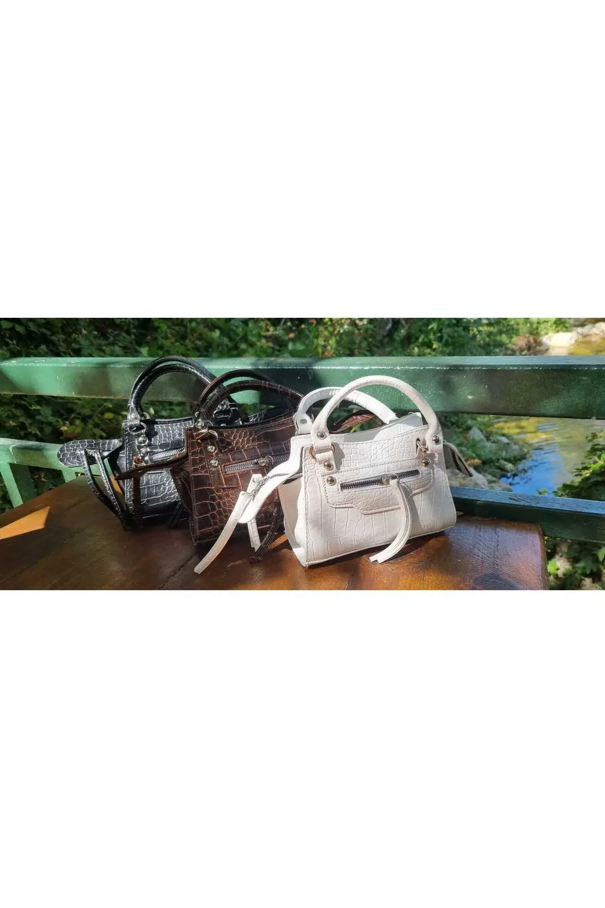 Ayarlanabilir Askılı Çift Fermuarlı Kadın El ve Omuz Çantası