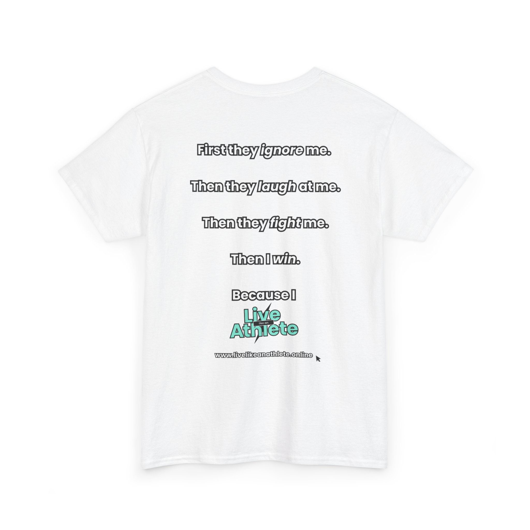 Live like an Athlete T‑Shirt - Gandhi Quote LLAA Style