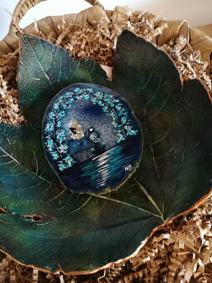 Thumbnail: Sacred Soul Agate Geode Slice Painting