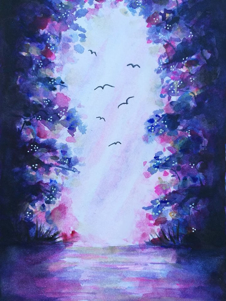 Thumbnail: Original Painting Watercolor Gateway