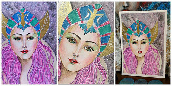 Thumbnail: Divine Goddess : original Painting