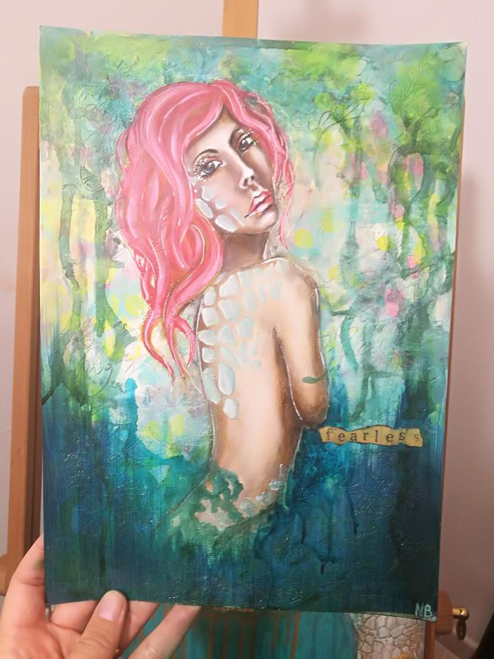 Thumbnail: original painting Fearless - Mermaid