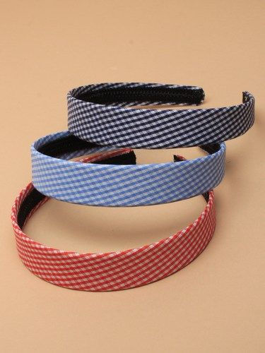 Gingham check fabric aliceband