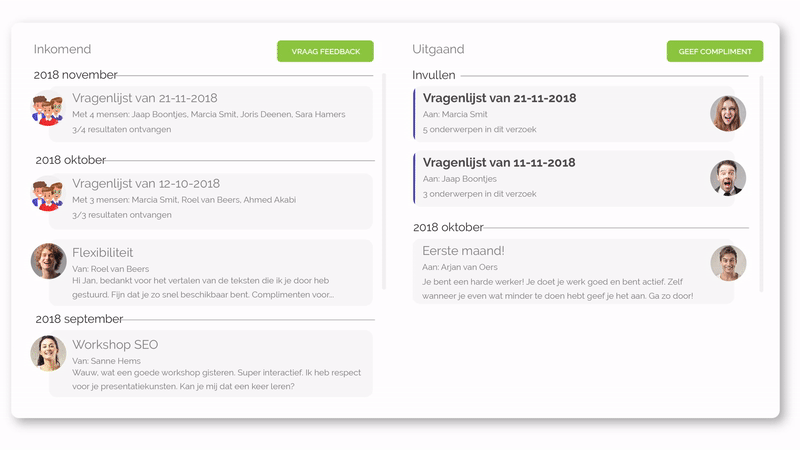 Geef een compliment via het feedback platform van Treams