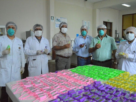 Coronavirus: elaboran alcohol en gel para policías, militares y personal de salud