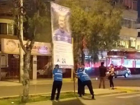 Elecciones 2020: retiran propaganda electoral de calles de Magdalena
