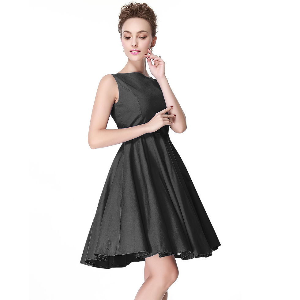 Thumbnail: Women's Vintage Dress in Black