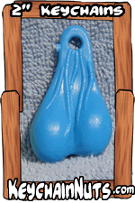 2" Truck Nuts - Sky Blue Balls