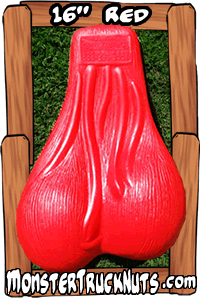 16" Monster Truck Nuts - Red