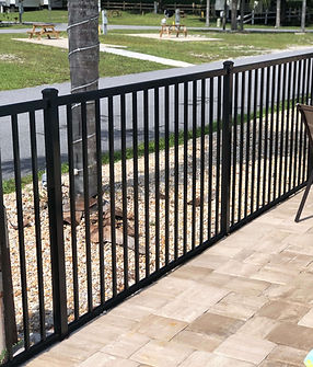 4ft Black Alum fence by Griffin Fence and Clearing LP Florida
