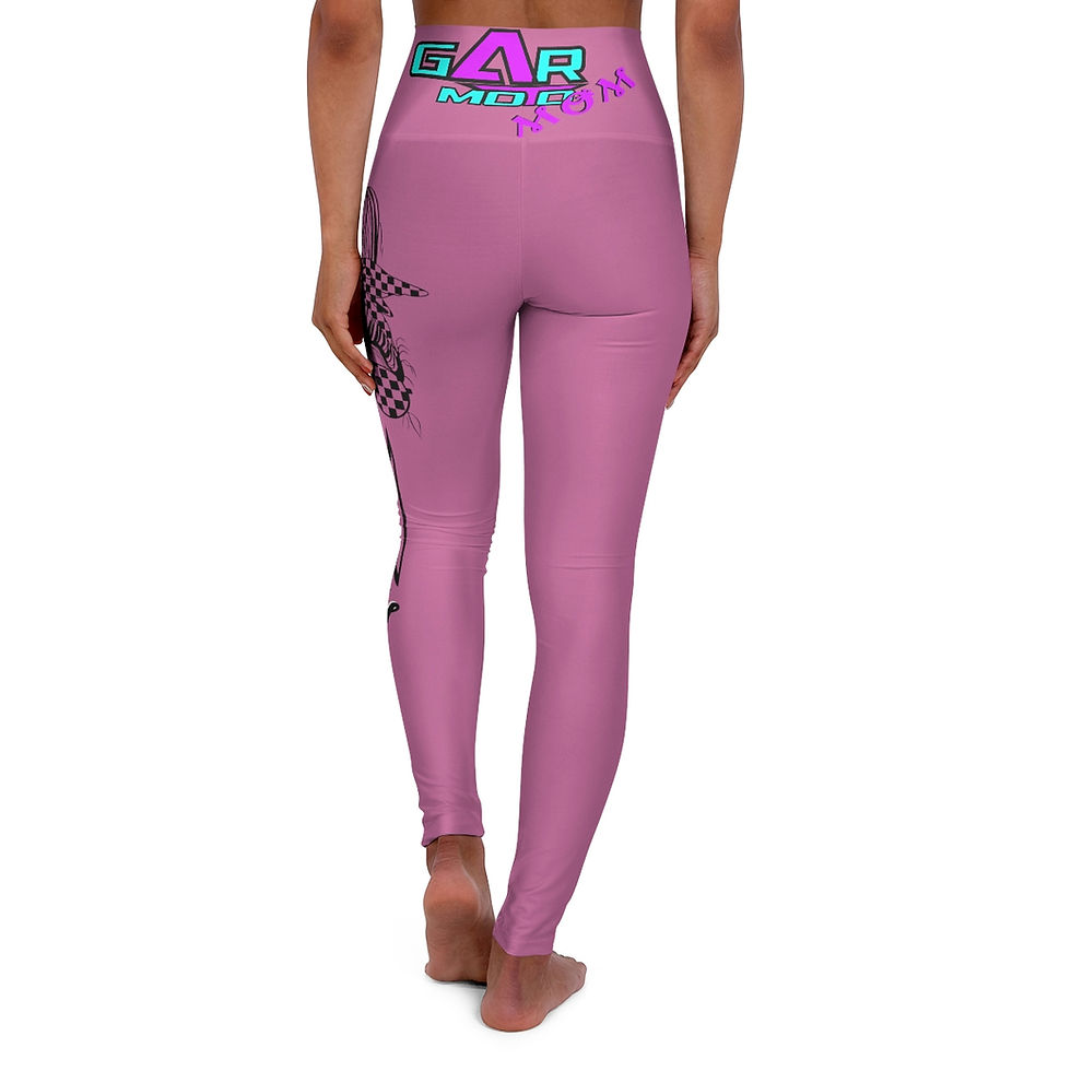 Thumbnail: Pink Moto Mom Leggings