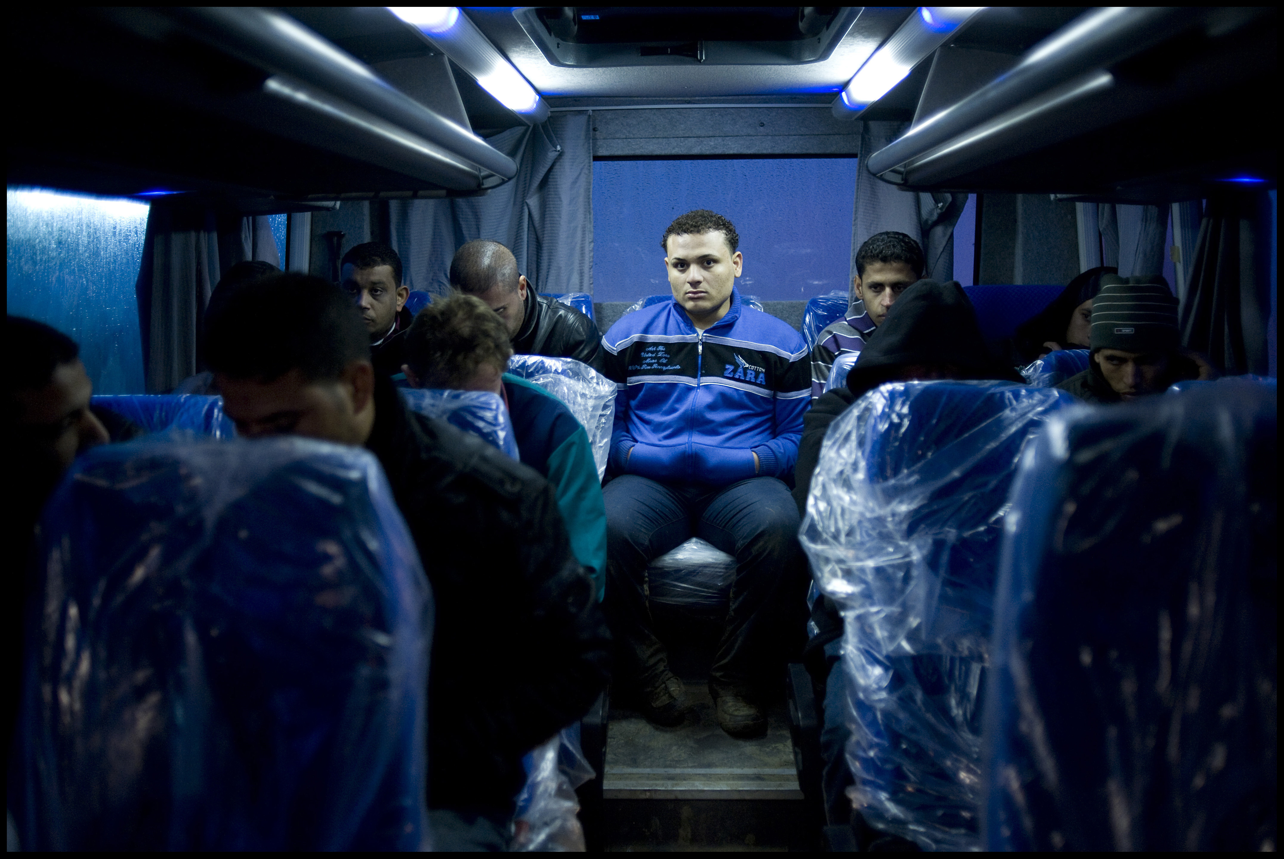 WAITING IN A TOURINGBUS