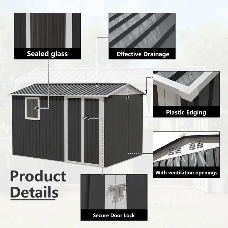 Thumbnail: 9×6 Outdoor Storage Shed – with window