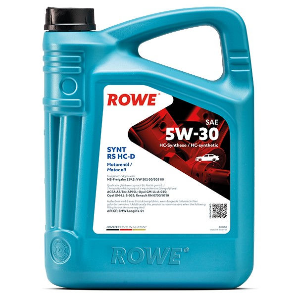 ROWE HIGHTEC 20060 SYNT RS HC-D SAE 5W-30, Motorolie 5L