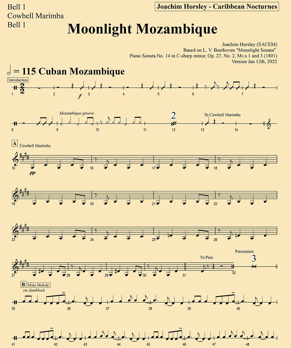 Thumbnail: Moonlight Mozambique (Score, Parts, and Play-Along Audio)