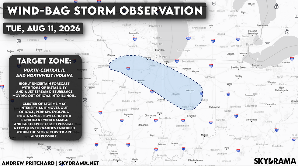 Significant Wind Bag Possible Today in Illinois and Indiana
