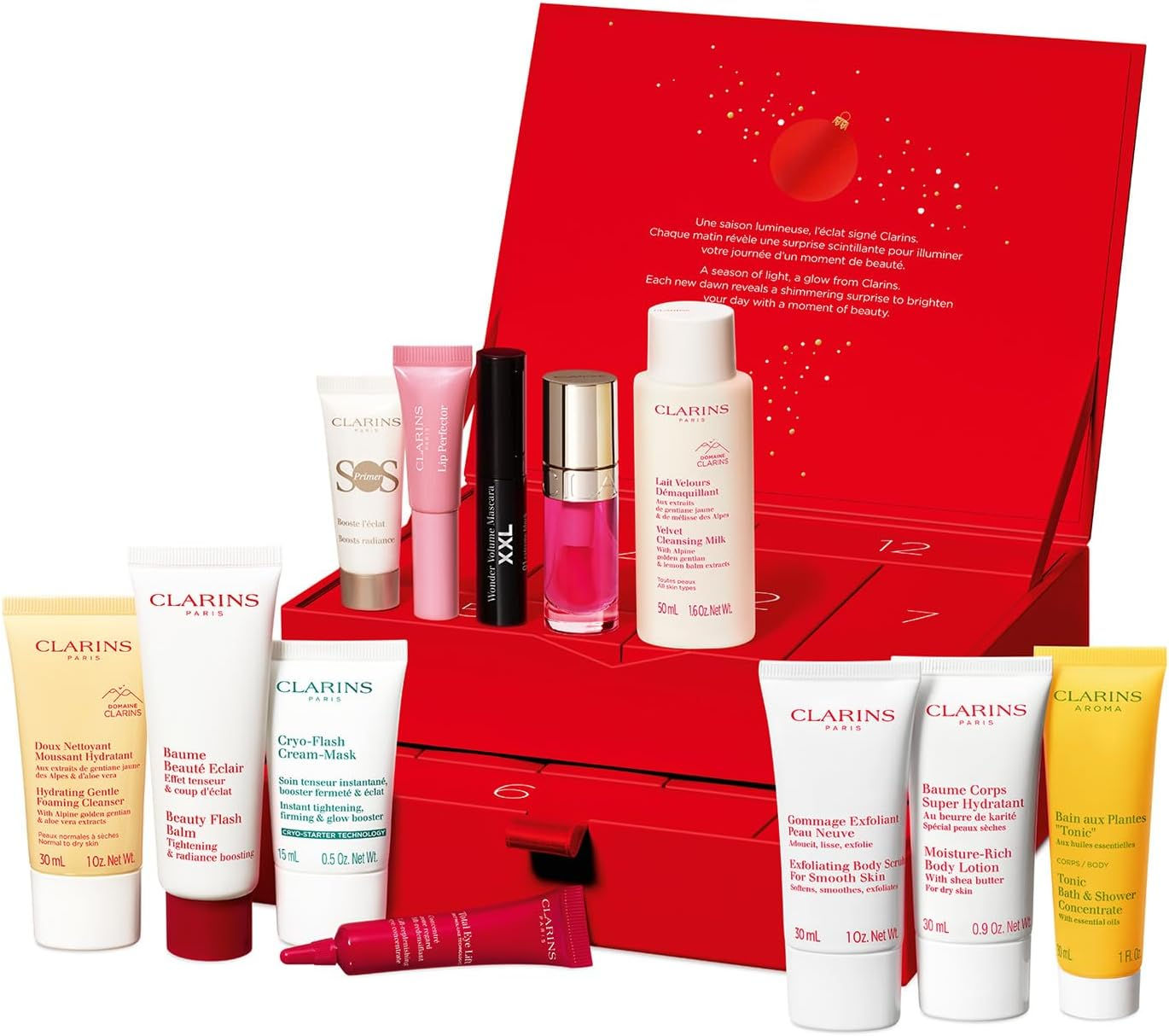 Clarins 12-Day Advent Calendar – Luxury Christmas Beauty Gift Set