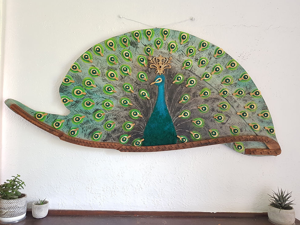 Thumbnail: THE PEACOCK (Recycled Piano Artwork)