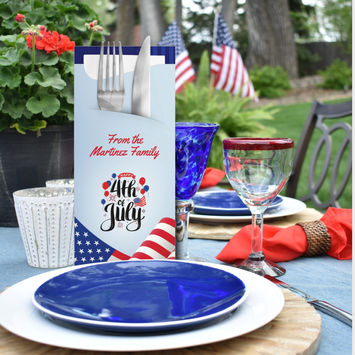 Bespoke Cutlery Pouches with Napkins: A Personalized Touch for Your 4th of July celebration