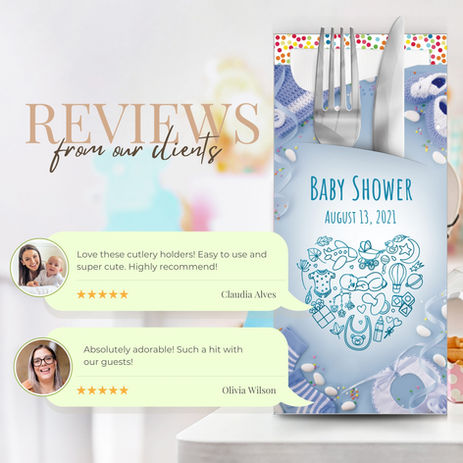 Bespoke Cutlery Pouches with Napkins: A Personalized Touch for Your Baby Shower Party