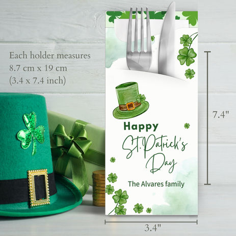 Bespoke Cutlery Pouches with Napkins: A Personalized Touch for Your St. Patrick's Day Party