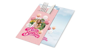 Personalized Cutlery Holders for Birthday Party with Napkins | Silverset