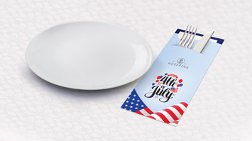 Personalized Cutlery Holders for July 4th Party with Napkins | Silverset