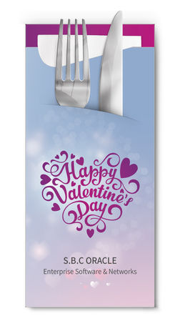 Personalized Cutlery Holders for Valentine's Day Party with Napkins | Silverset