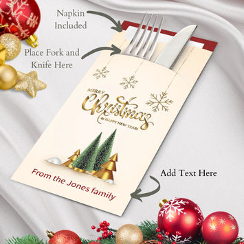 Bespoke Cutlery Pouches with Napkins: A Personalized Touch for Your Christmas Celebration