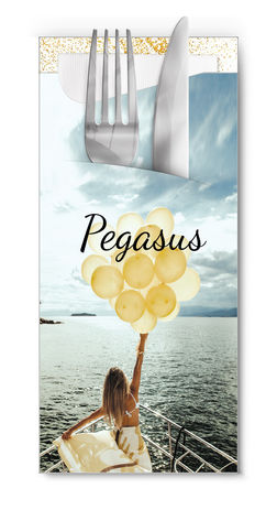 Personalized Cutlery Holders for Yacht Party with Napkins | Silverset