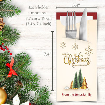 Bespoke Cutlery Pouches with Napkins: A Personalized Touch for Your Christmas Celebration
