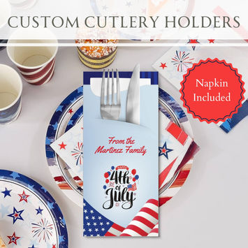 Bespoke Cutlery Pouches with Napkins: A Personalized Touch for Your 4th of July celebration