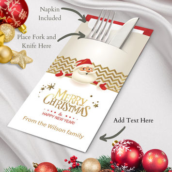 Bespoke Cutlery Pouches with Napkins: A Personalized Touch for Your Christmas Celebration