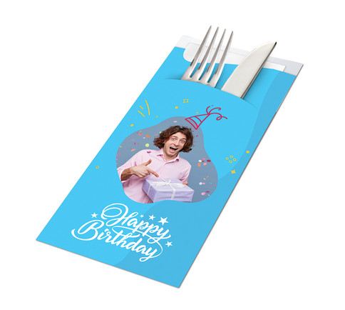 Personalized Cutlery Holders for Birthday Party with Napkins | Silverset