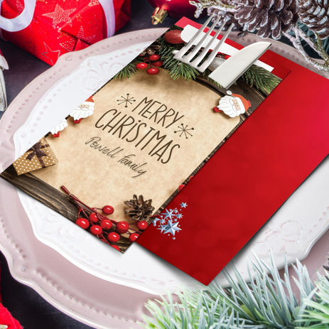 Bespoke Cutlery Pouches with Napkins: A Personalized Touch for Your Christmas Celebration