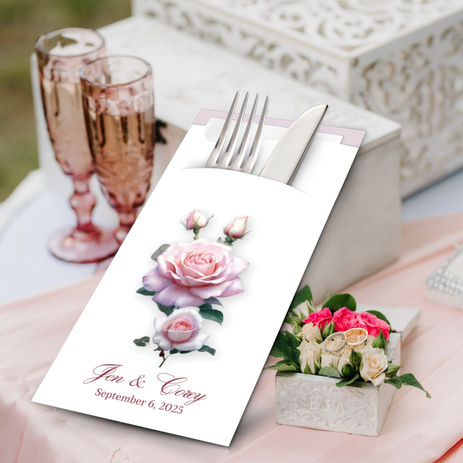 Bespoke Cutlery Pouches with Napkins: A Personalized Touch for Your Wedding Celebration