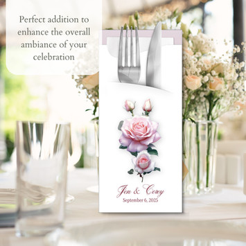 Bespoke Cutlery Pouches with Napkins: A Personalized Touch for Your Wedding Celebration