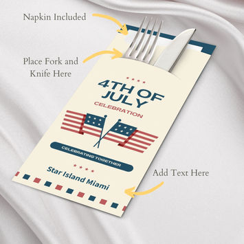 Bespoke Cutlery Pouches with Napkins: A Personalized Touch for Your 4th of July celebration