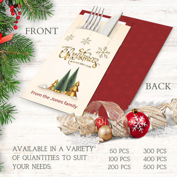 Bespoke Cutlery Pouches with Napkins: A Personalized Touch for Your Christmas Celebration