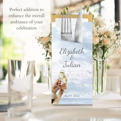 Bespoke Cutlery Pouches with Napkins: A Personalized Touch for Your Wedding Celebration