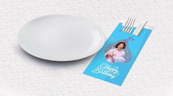 Personalized Cutlery Holders for Birthday Party with Napkins | Silverset