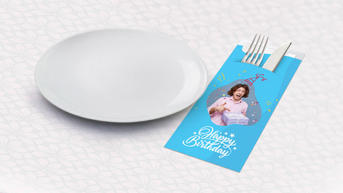 Personalized Cutlery Holders for Birthday Party with Napkins | Silverset