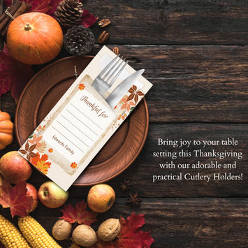 Bespoke Cutlery Pouches with Napkins: A Personalized Touch for Your Thanksgiving Celebration